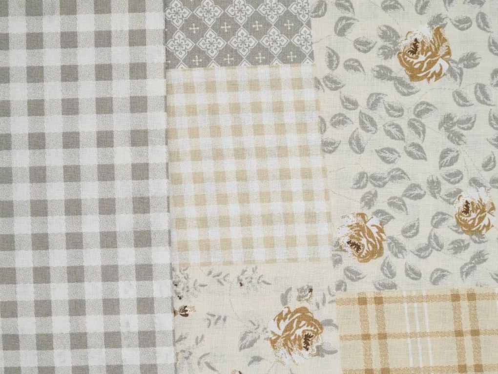 Lenjerie de pat din bumbac Renforce PATCHWORK bej Dimensiune lenjerie de pat: 70 x 90 cm | 140 x 200 cm