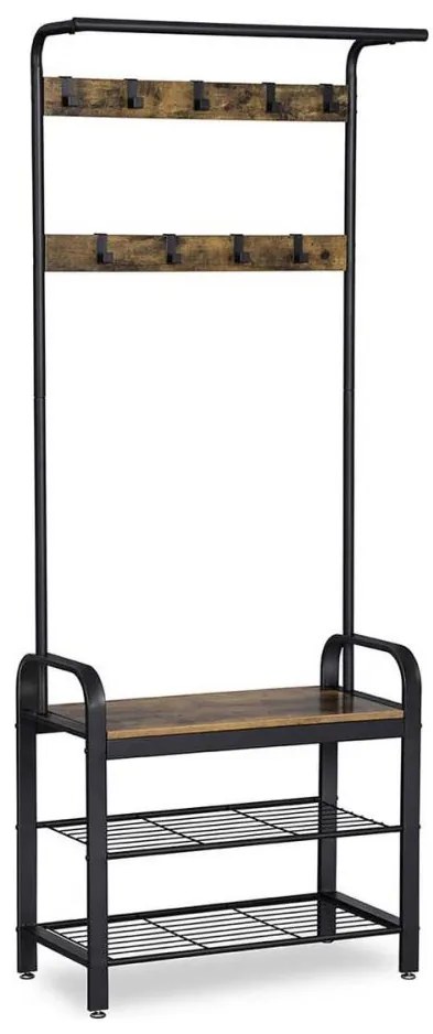 Cuier de podea NAVOR, maro/negru