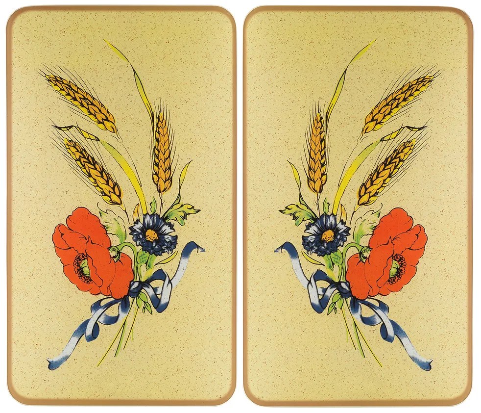 Plăci de protecție FLORI, 2 buc, sticlă