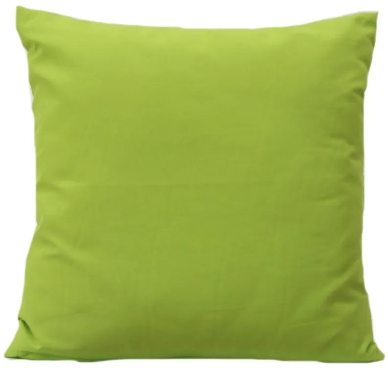 Față de pernă singură culoare în verde 40x40 cm