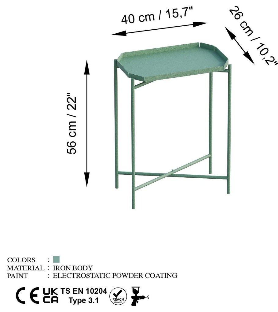 Măsuță de cafea Museli 9 (verde) . 1093289