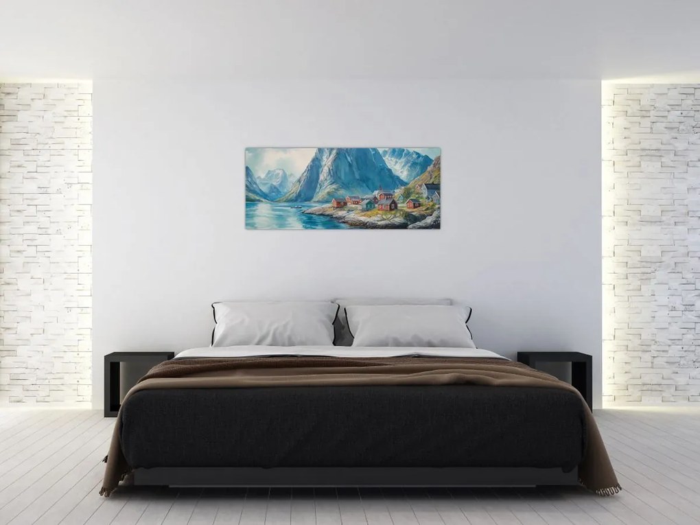Tablou - Sat norvegian (120x50 cm)