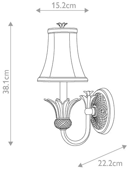 Aplică Hinkley HK-PLANT1-PZ PLANTATION 1xE14/40W/230V bronz