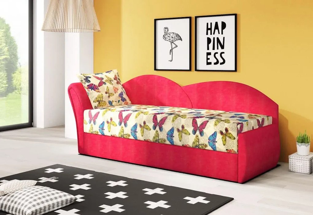 Supermobel Canapea extensibilă AGATA, 200x80x75, ac1 + albastru închis (ac1/alova79), stânga