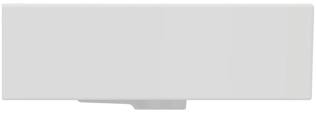 Lavoar suspendat alb 60 cm, dreptunghiular, orificiu baterie si preaplin, Ideal Standard Strada 600x420 mm
