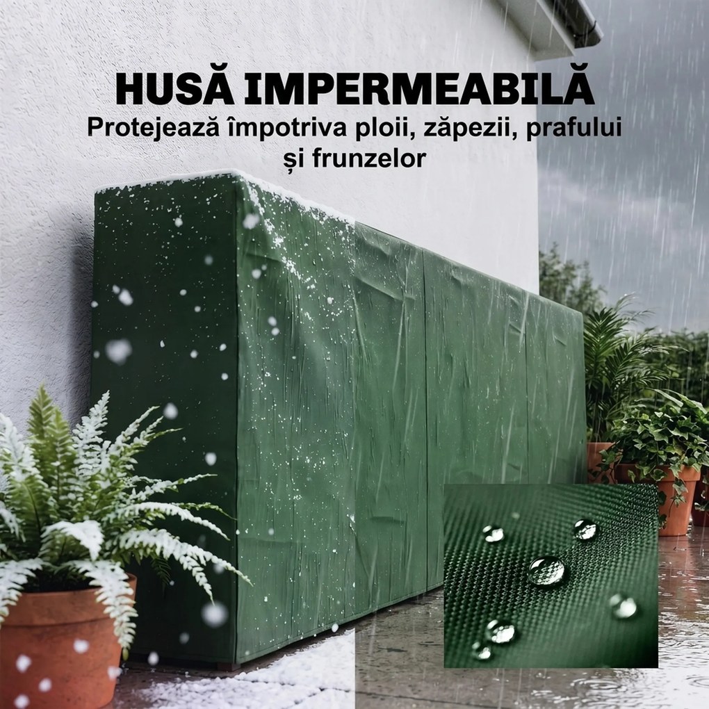 Outsunny Suport Lemne de 1m³ Reglabil cu Acoperire Impermeabilă 300x36x99 cm | Aosom Romania