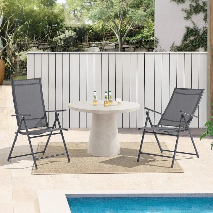 Juskys Set de 2 scaune Calena - antracit