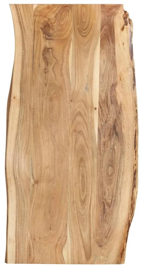 286333 vidaXL Blat de masă, 118x(50-60)x2,5 cm, lemn masiv de acacia