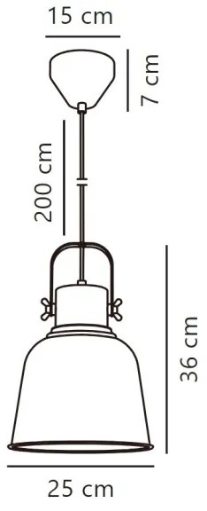 Lustră pe cablu Nordlux ADRIAN 1xE27/40W/230V d. 25 cm antracit