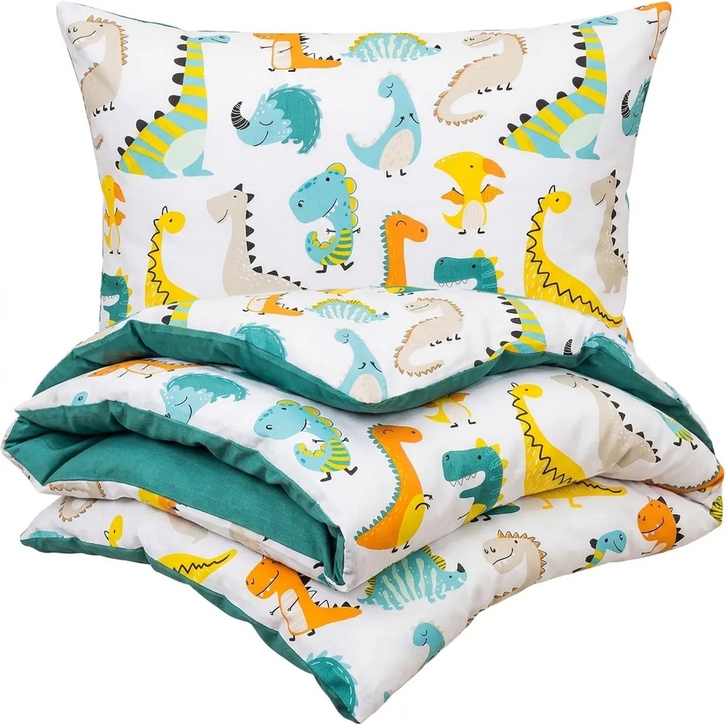 Lenjerie de pat pentru copii 4Home din bumbac Little dino, 140 x 200 cm, 70 x 90 cm