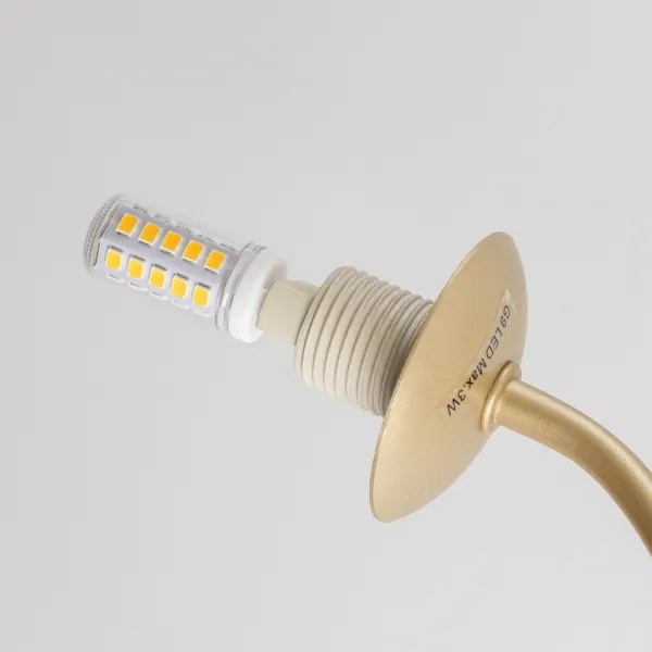 Lustră LED aplicată Brilagi MISTEL 15xG9/3W/230V auriu/alb