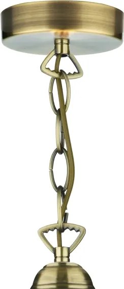 Där Lighting ARD866 -Lustru suspendat cu lanț ARDECHE 1xE27/60W/230V alamă/maro fumuriu