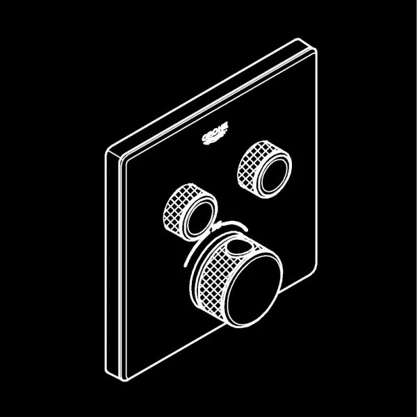 GROHE 29156LS0 -Termostat pentru montaj încastrat GROHTHERM SMARTCONTROL alb