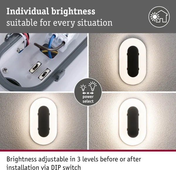 Paulmann 94957 - LED/18,5W IP65 Aplică de perete reglabilă pentru exterior ELUNOR 230V