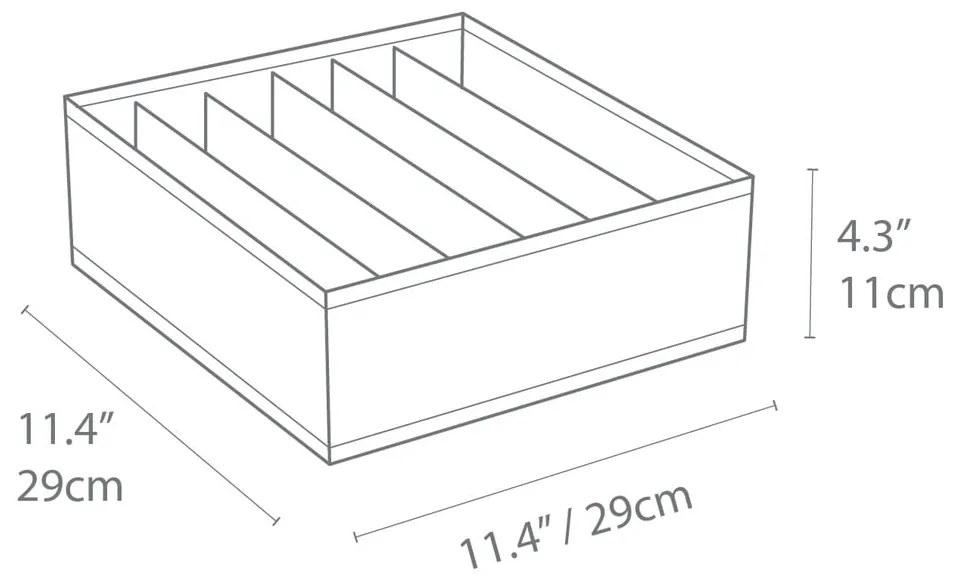 Organizator de sertare cu compartimente Bigso Box of Sweden Drawer, 29 x 11 cm, bej