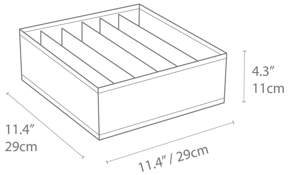 Organizator de sertare cu compartimente Bigso Box of Sweden Drawer, 29 x 11 cm, gri