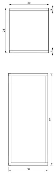 Suport de flori 70x30x34 cm alb