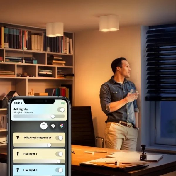 Spot LED dimabil Philips Hue PILLAR 2xGU10/4,2W/230V alb + telecomandă