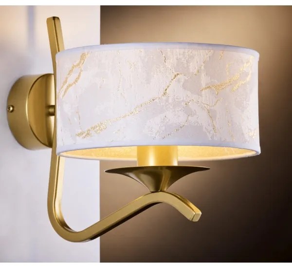 Jupiter 2111 - Aplică de perete KASZMIR 1xE27/15W/230V alb/auriu/decor de marmură