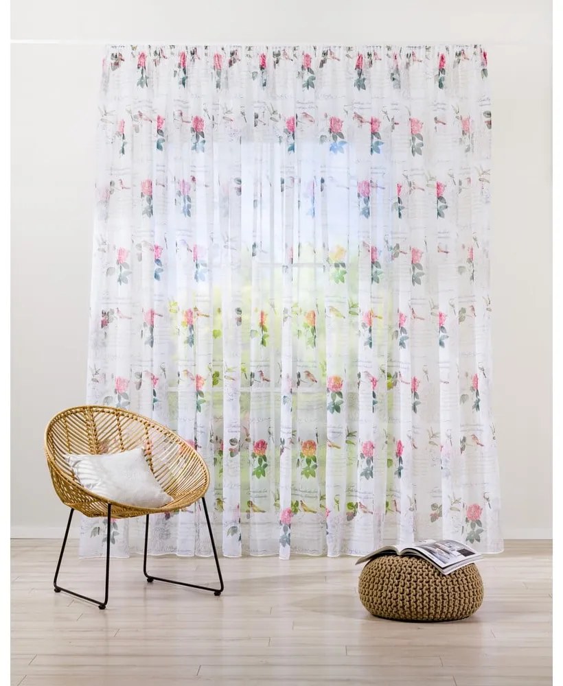Perdea alb-roz 300x245 cm Shoyo – Mendola Fabrics