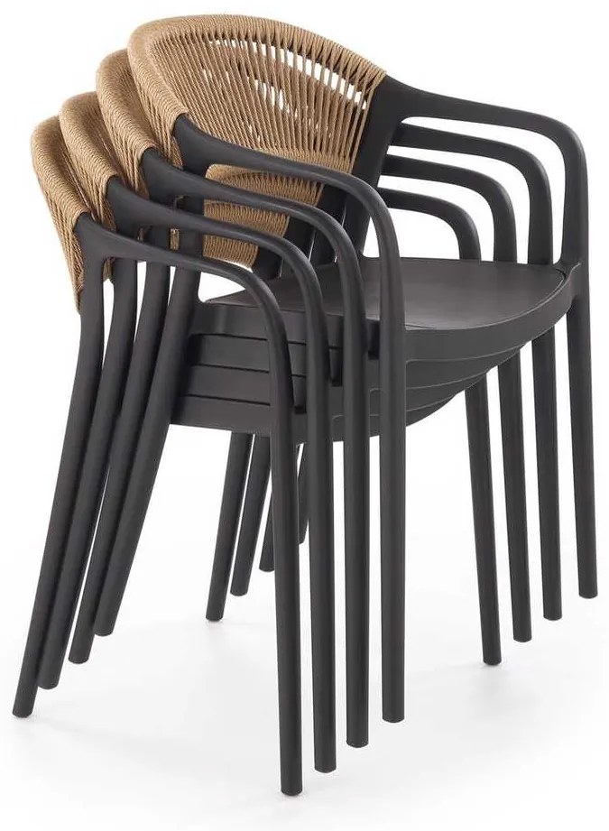 Scaun de bucătărie Auryn, maro / negru