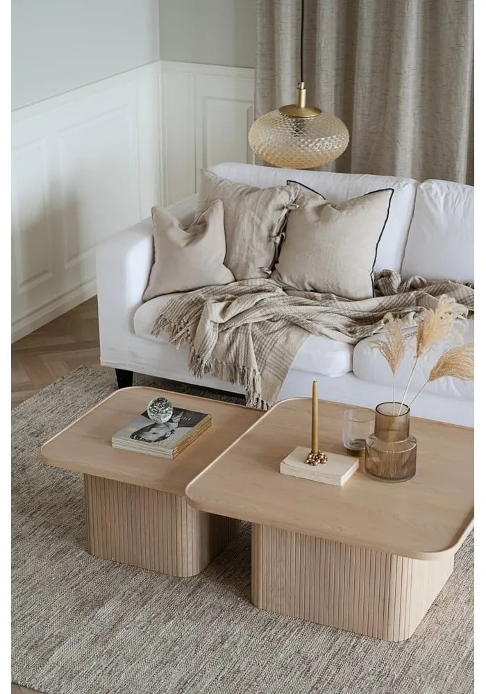 Masă de cafea Rowico Sullivan din stejar natural, 60 x 60 cm