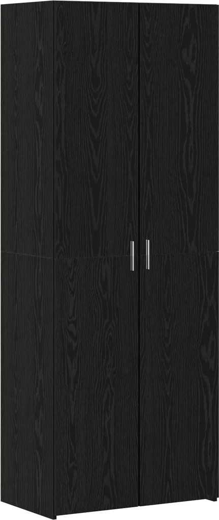 vidaXL Bufet 2 pcs Stejar Negru 70 x 42,5 x 185 cm