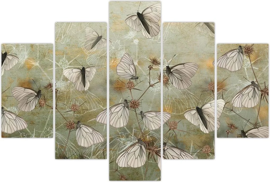 Tablou - Vintege fluturi (150x105 cm)