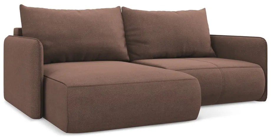 Colțar roz extensibil/cu spațiu de depozitare (cu colț pe partea stângă) Nanea – Makamii