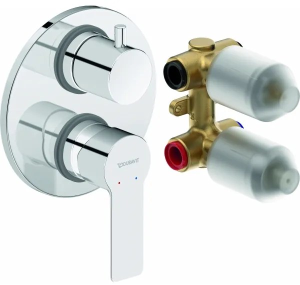 Duravit DC5210008010 - Baterie de duș pentru montaj încastrat D-CODE, crom lucios