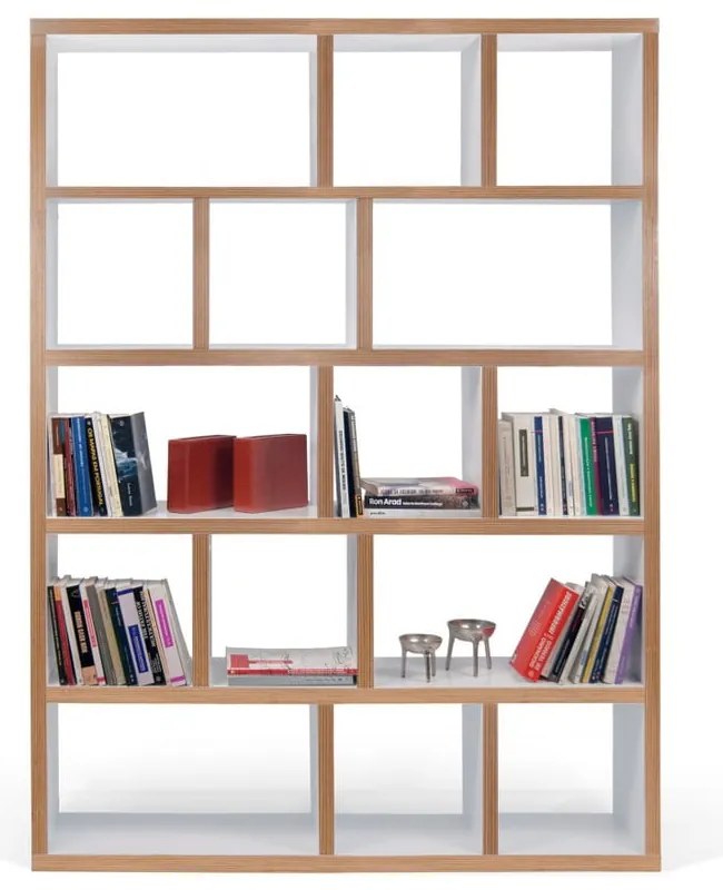 Bibliotecă albă/în culoare naturală 150x198 cm Berlin – TemaHome