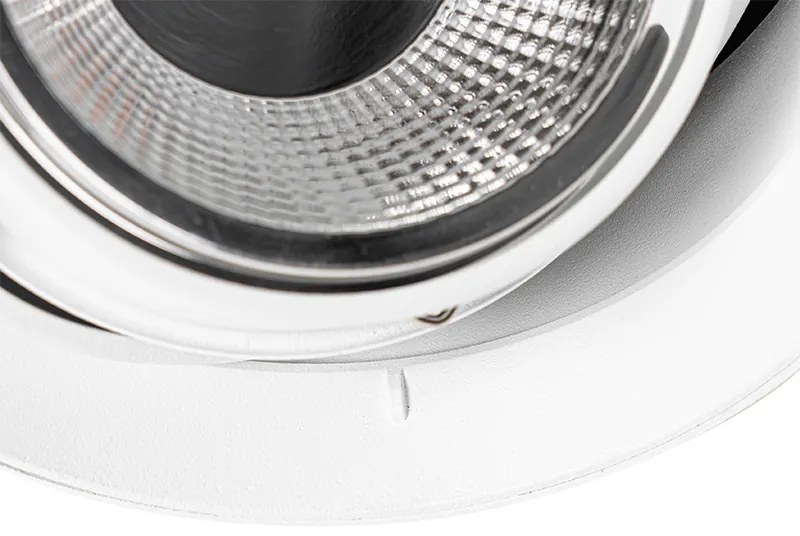 Spot modern îngropat alb GU10 AR111 rotund fără rama - Oneon