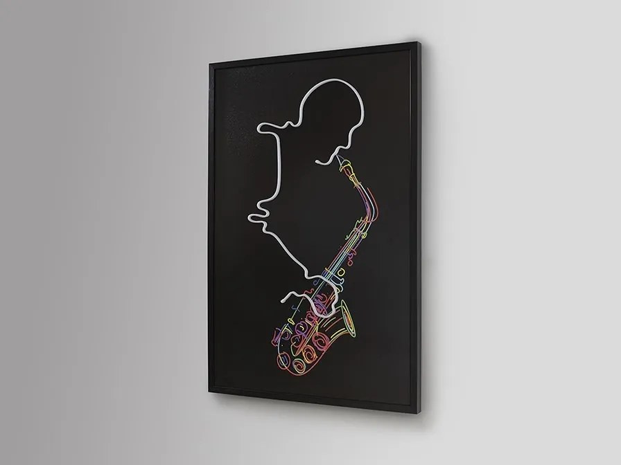 Tablou de perete decorativ cu iluminat Saxofon