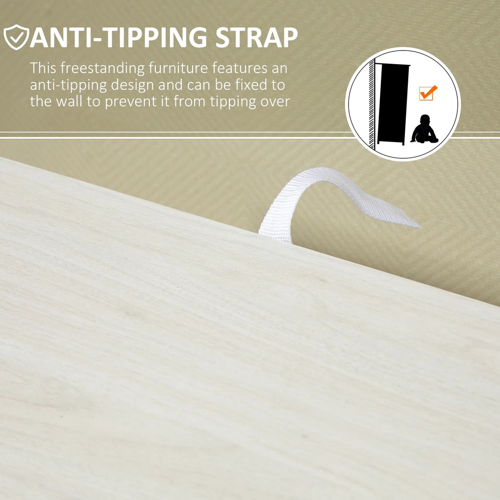 HOMCOM Mobilier Dulap Baie cu 4 Sertare si 2 Niveluri, Modern si Practic pentru Baie, Alb | Aosom Romania