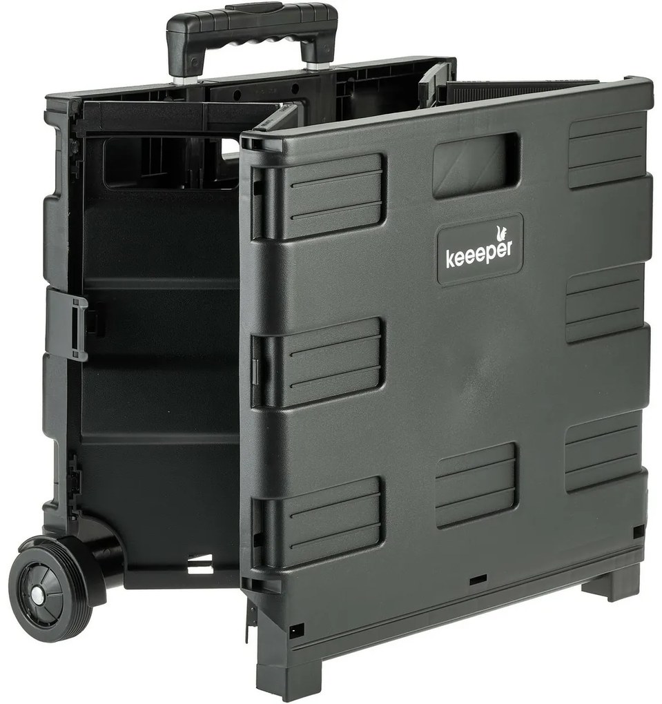 Keeeper Cărucior de cumpărături pliabil Olli 65 l Negru, 65 l