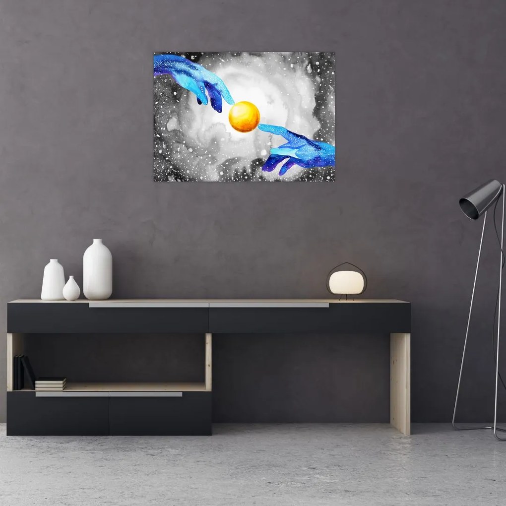 Tablou pe sticlă - Conexiune (70x50 cm)