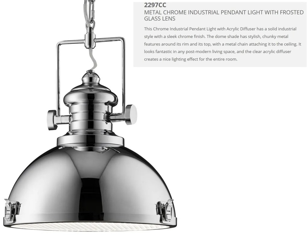 Lustra moderna Industrial crom 2297CC SRT