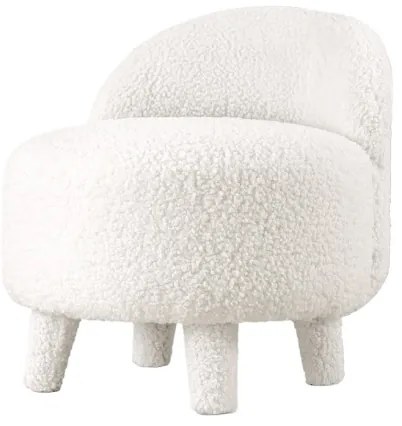 Fotoliu pentru copii PIXI, Ø 46 cm, alb