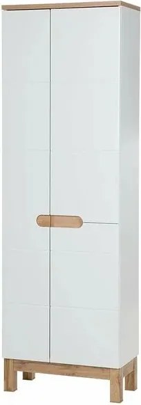 Dulap coloana pe pardoseala 60 cm cu 3 usi Comad Bali alb