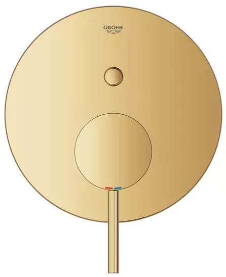 Baterie cada - dus incastrata Grohe Atrio auriu lucios Cool Sunrise fara corp ingropat