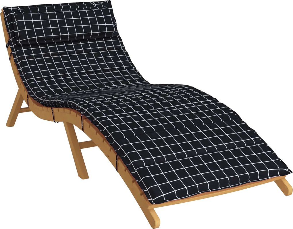 vidaXL Perna de șezlong pentru soare Negru 178 x 60 x 4 cm