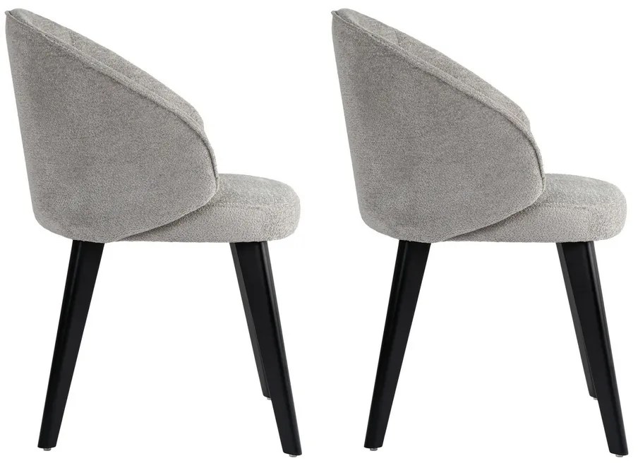 Set de scaune de sufragerie Bentley Grey andBlack, 2 buc.