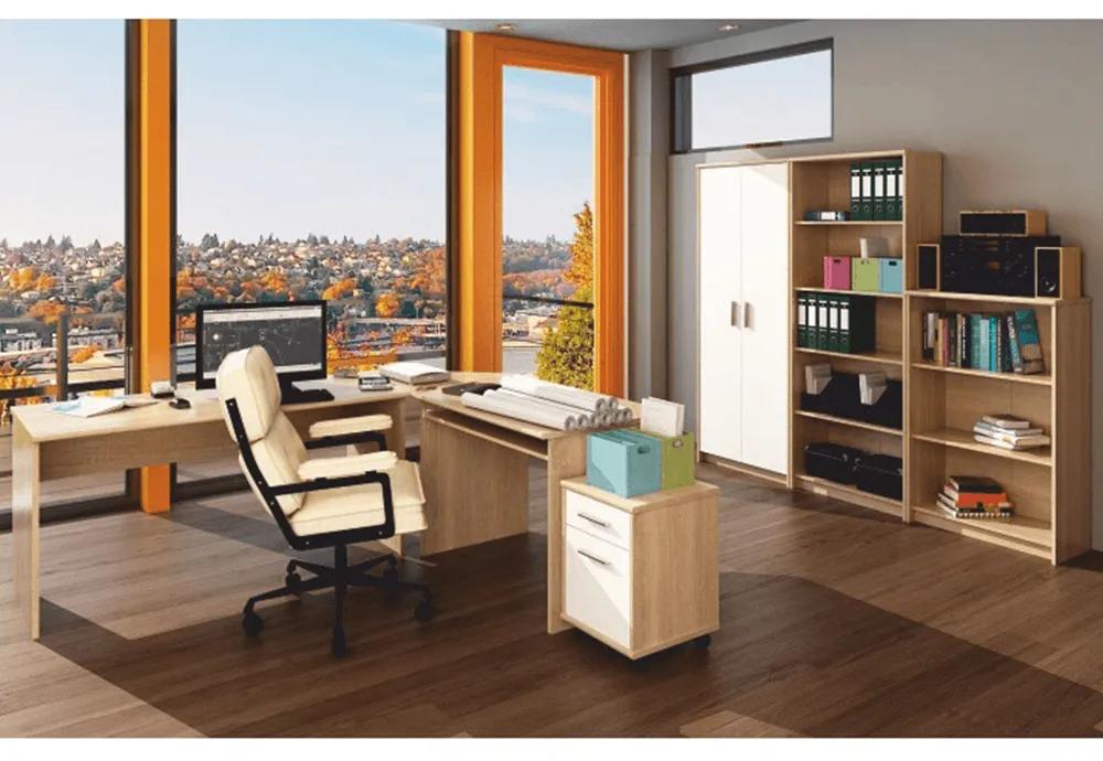 Zondo Set mobilier pentru birou Hansa 2 NEW (stejar sonoma + alb). 1028678