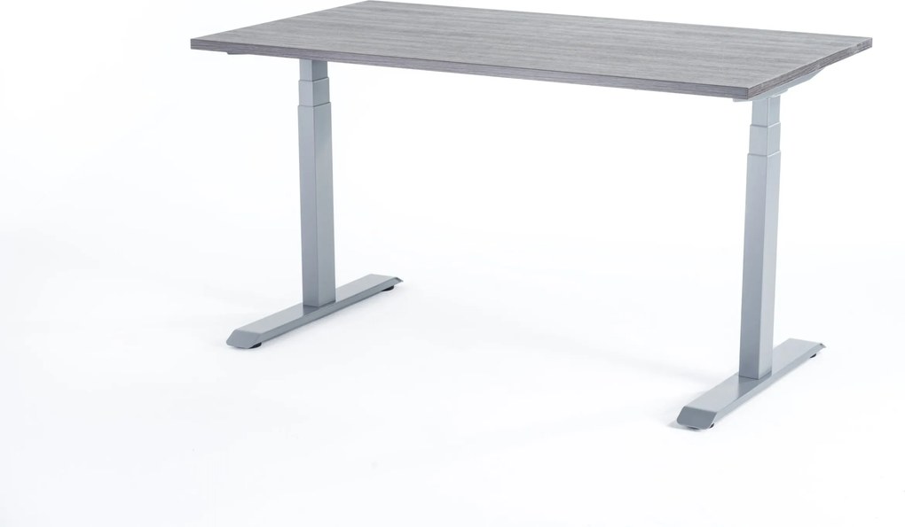 Birou reglabil electric Viva Upgrade 2.0, dual motor, 120 kg - 1400x800x25 - Logan - Gri