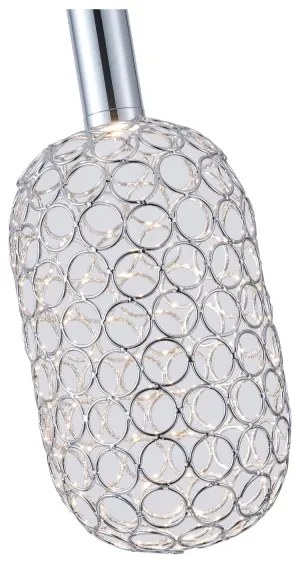 Lustră LED pe cablu LED/6,3W/230V 3000K crom lucios d. 13 cm