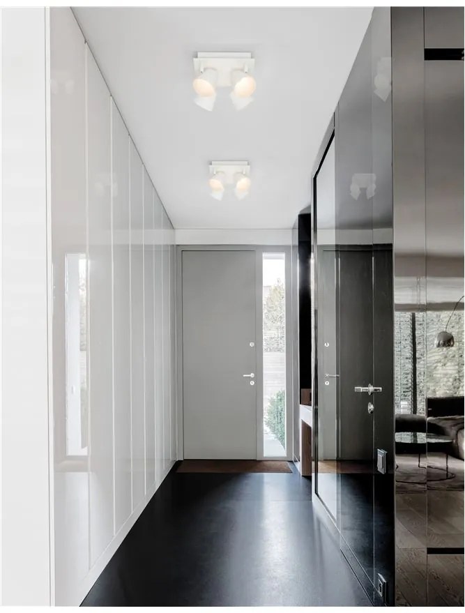 Plafoniera cu 4 spoturi LED directionabile BIAGIO alb NVL-9155363