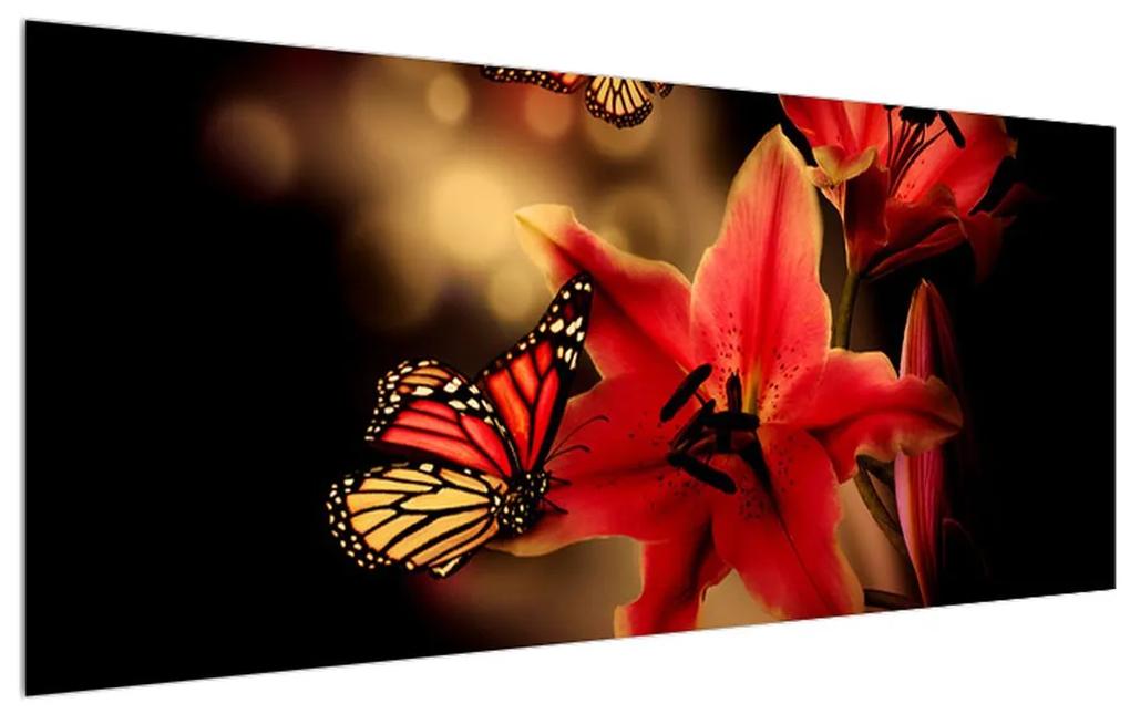 Tablou cu crin și fluture (120x50 cm), în 40 de alte dimensiuni noi