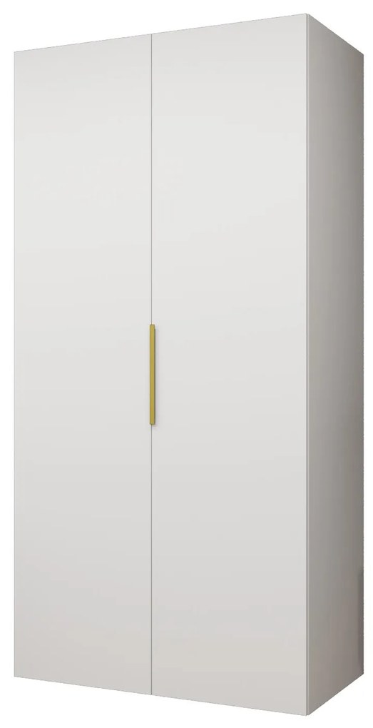 Dulap de haine 100 cm Mirabella 1 (alb + Auriu). 1126340