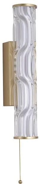 Aplica LED de perete baie metal aurie Vibrate 33cm