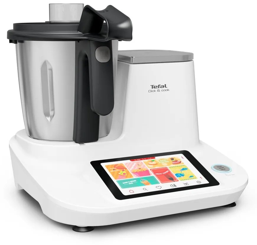 Robot de bucătărie alb/argintiu Click and Cook – Tefal